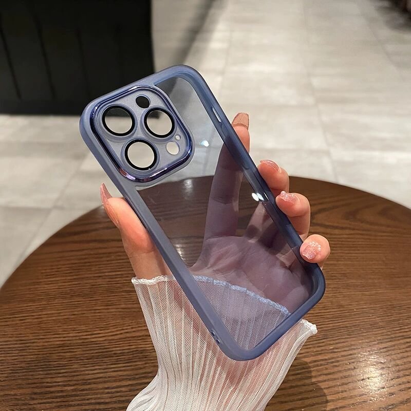 Transparents Phone Cases for iphone16 15 Samsung Huawei Oppo Xiaomi Redmi Tecno Note Spark Mobile Phone Back Protective Cover