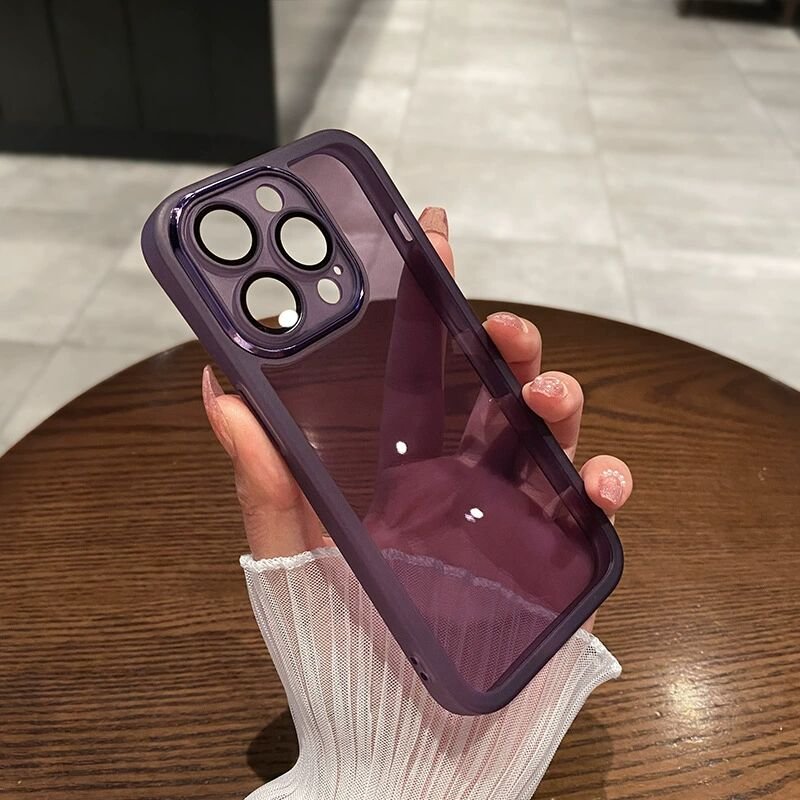 Transparents Phone Cases for iphone16 15 Samsung Huawei Oppo Xiaomi Redmi Tecno Note Spark Mobile Phone Back Protective Cover