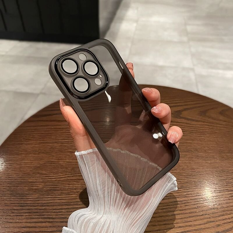 Transparents Phone Cases for iphone16 15 Samsung Huawei Oppo Xiaomi Redmi Tecno Note Spark Mobile Phone Back Protective Cover