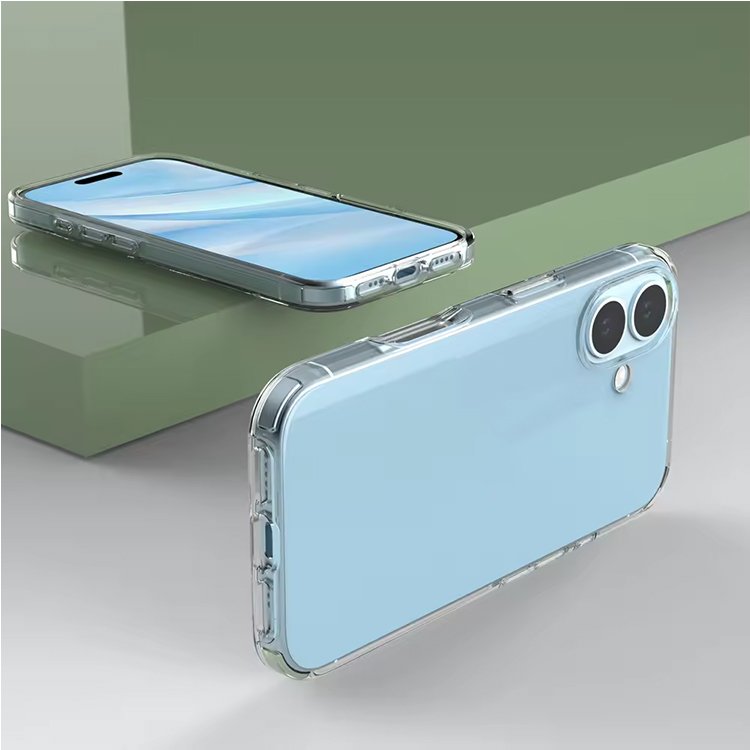 Mobile Shockproof clear Case for iPhone 16 16Pro 16Plus 16ProMax 2.0mm soft Crystal Clear TPU cell phone protective Back Cover