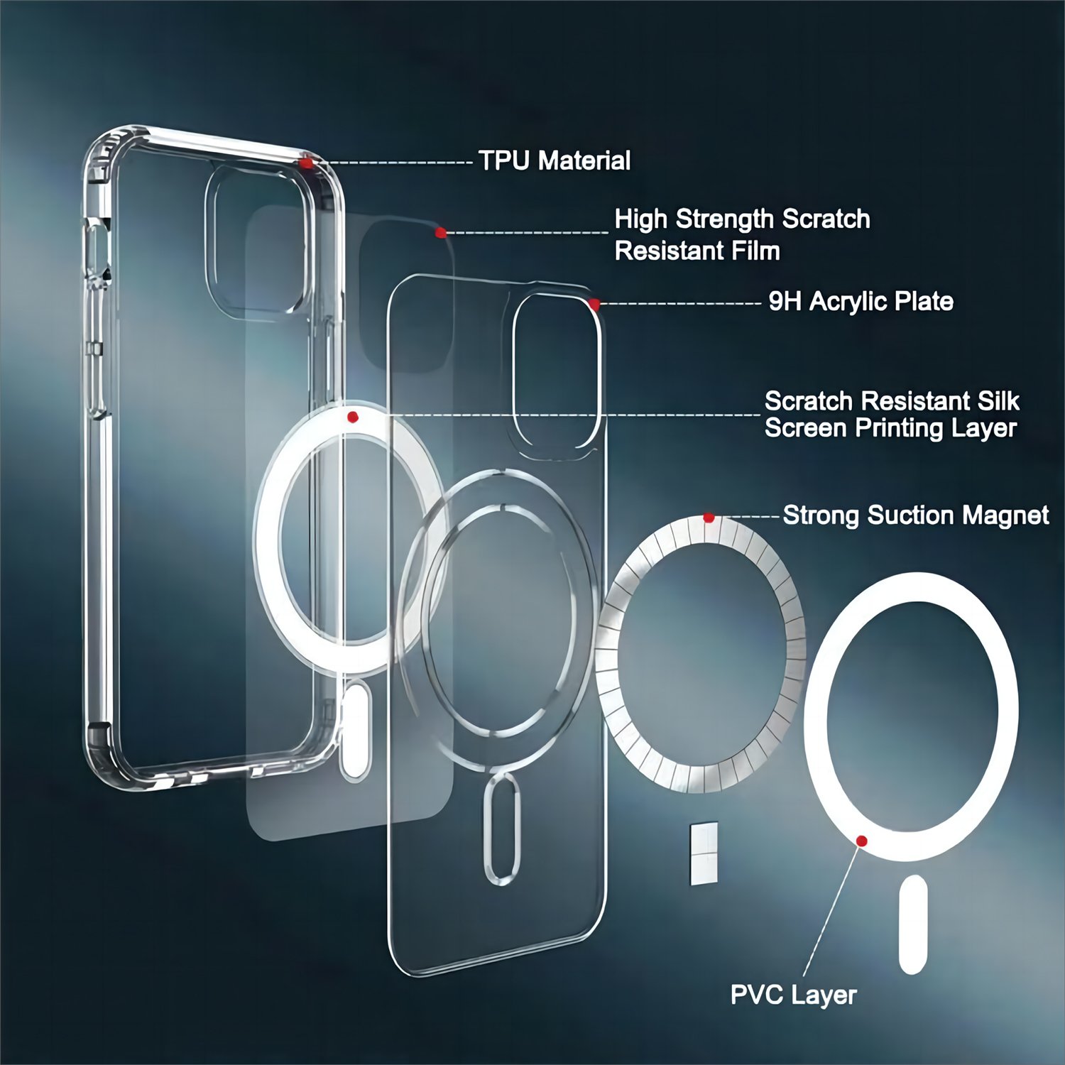Original Clear Transparent Magnetic Shockproof For iphone 16 15 14 13 Pro Max Ultra Plus Magnetic Mobile Phone Case Accessories