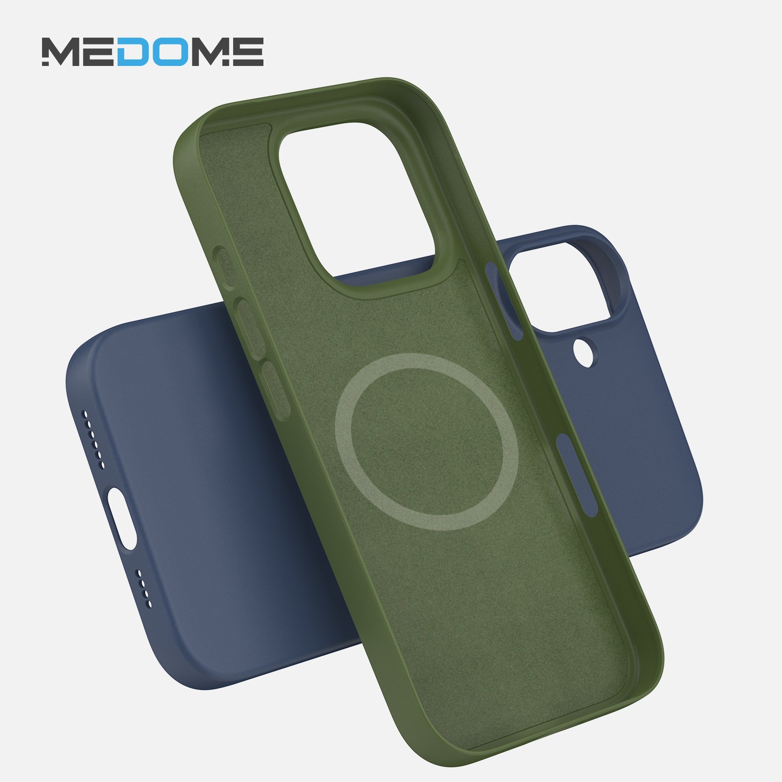 Medome Microfiber PC For iPhone 15 Case For iPhone Case Phone Cover Para For iPhone 16 Pro Max 14 13 11 Silicone Magnetic Case