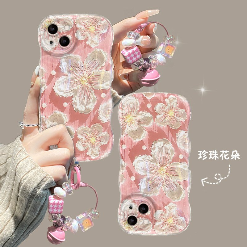 Bulk Cute Design Electroplated Silver Soft Silicone Ribbon Bow Bracelet Cell Phone Case For Girls Gift