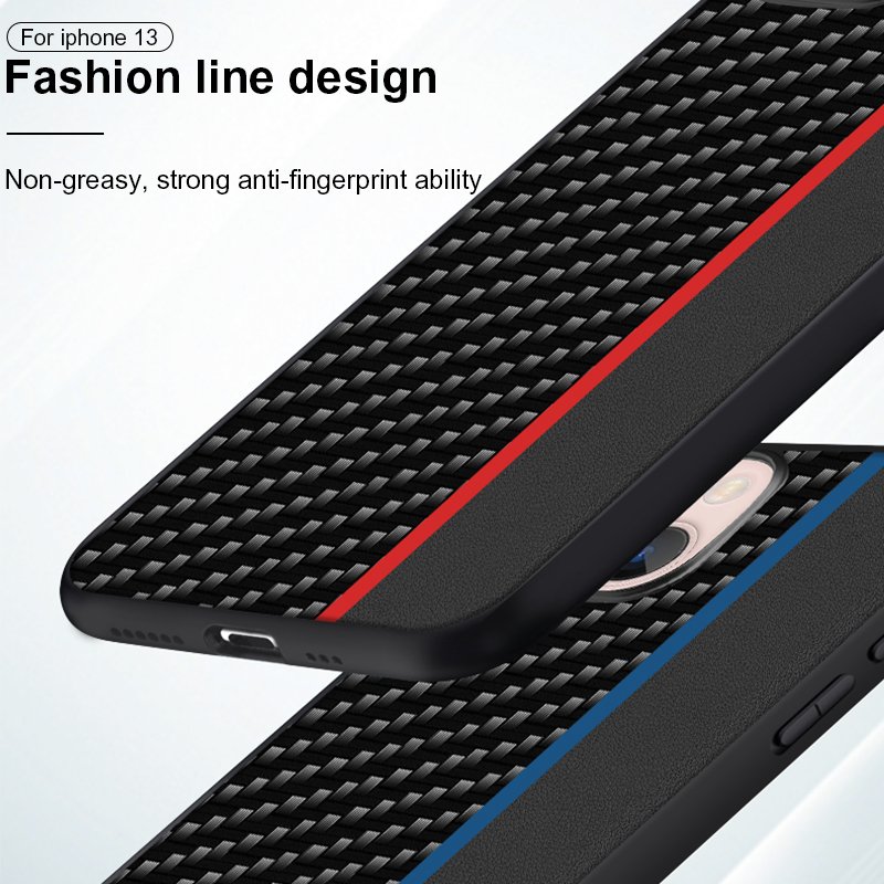 New Design Carbon Fiber Texture Phone Case for iPhone 13 Pro Max Protective Back Cover for iPhone 13 Case