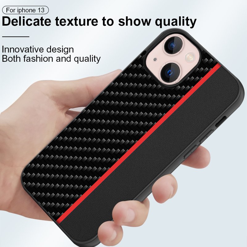 New Design Carbon Fiber Texture Phone Case for iPhone 13 Pro Max Protective Back Cover for iPhone 13 Case