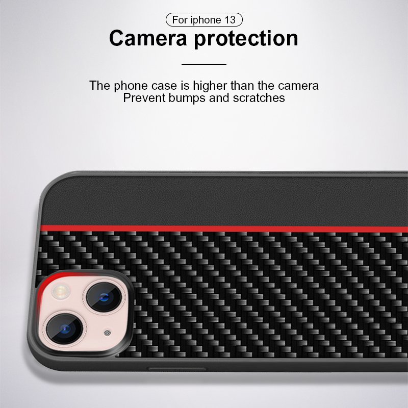 New Design Carbon Fiber Texture Phone Case for iPhone 13 Pro Max Protective Back Cover for iPhone 13 Case