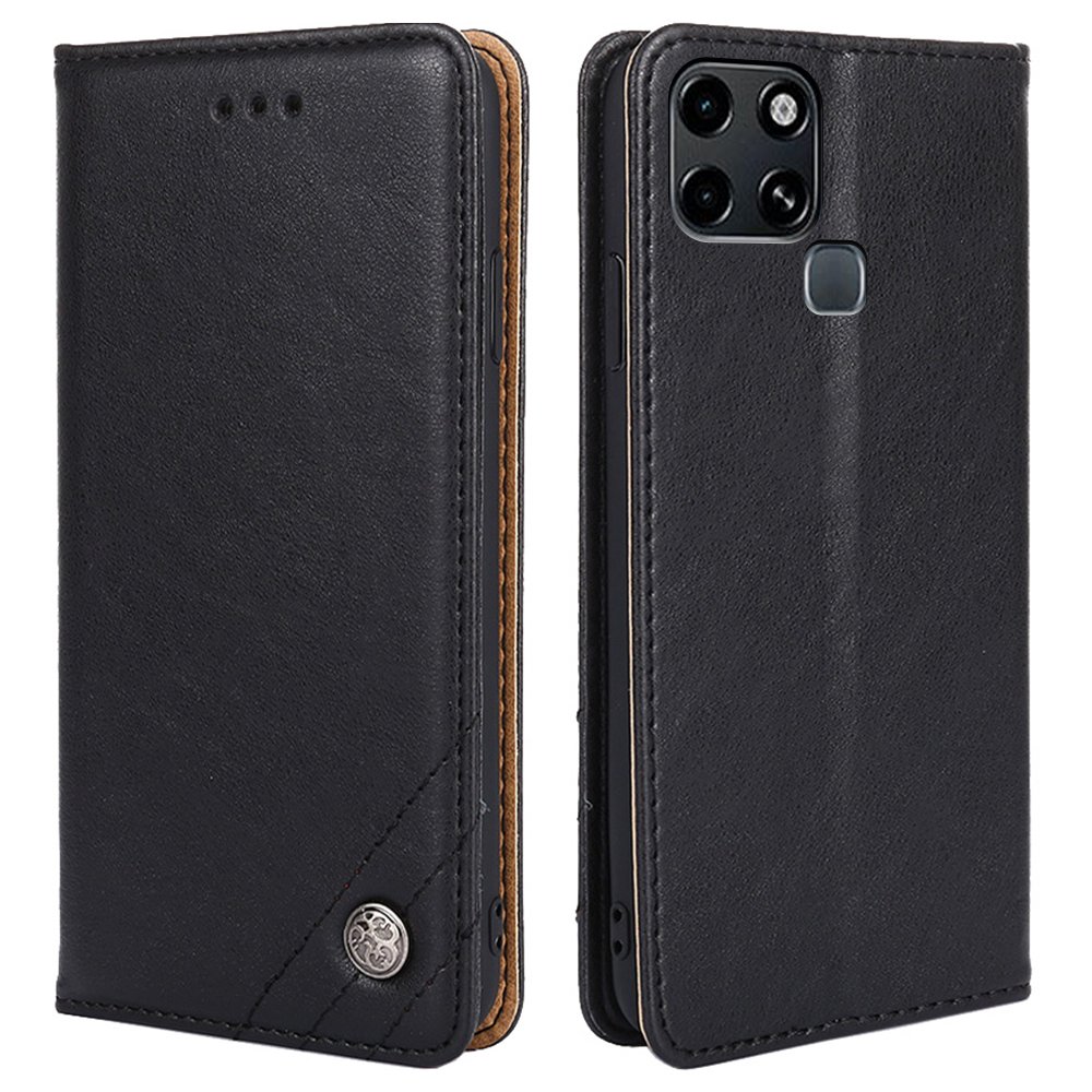 new arrival magnetic pu leather wallet flip case for infinix smart 6 7 Pop7 card slot kickstand case for spark go 2023 Spark10C