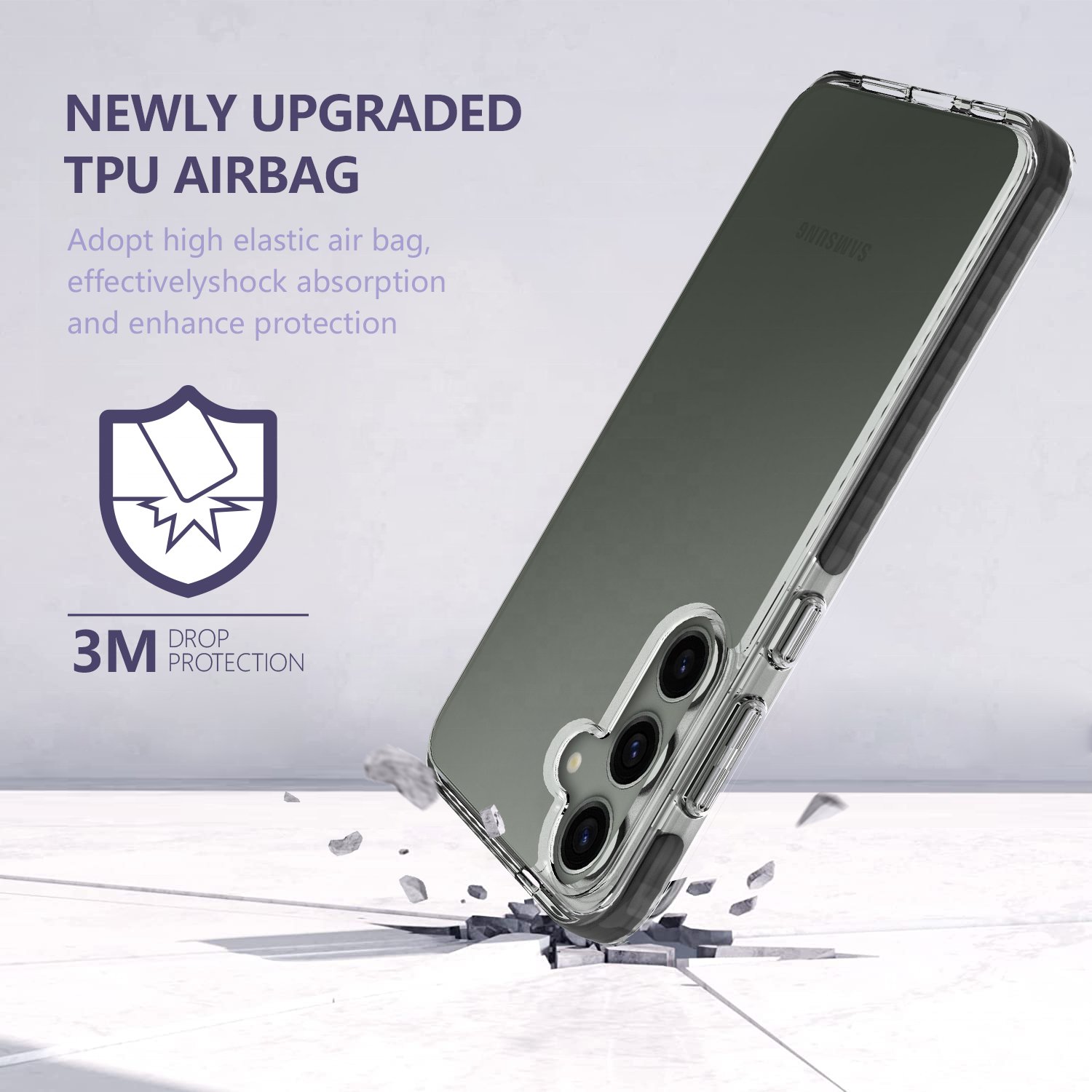WOWCASE High Clear Magnetic Transparent Cover For S23 S23 Plus S24Ultra Wireless Fast Charging Phone Back Cover Clear Phone Case