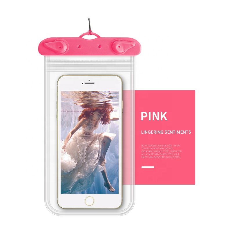 Water Sport Out Waterproof Cell Phone Case IPX8 PVC Cell Phone Pouch Dry Bag Multifunctional Touch Screen Mobile Phone Bag