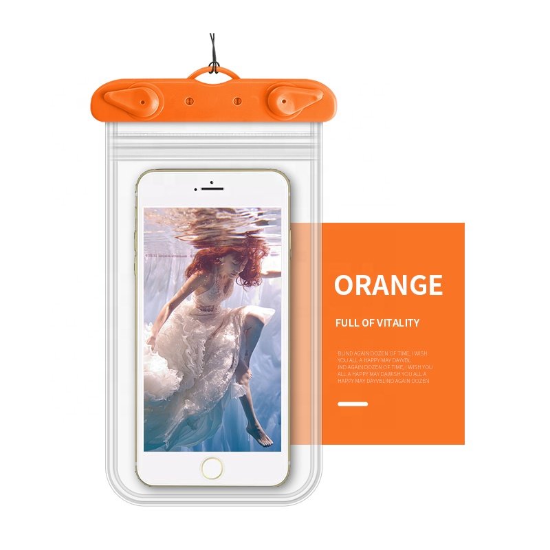 Water Sport Out Waterproof Cell Phone Case IPX8 PVC Cell Phone Pouch Dry Bag Multifunctional Touch Screen Mobile Phone Bag