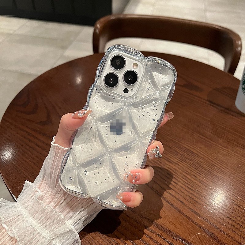 3D Rhombus Silicone mobile phone cases for iphones 15 pro max 16 15 14 13 Pro 12 11