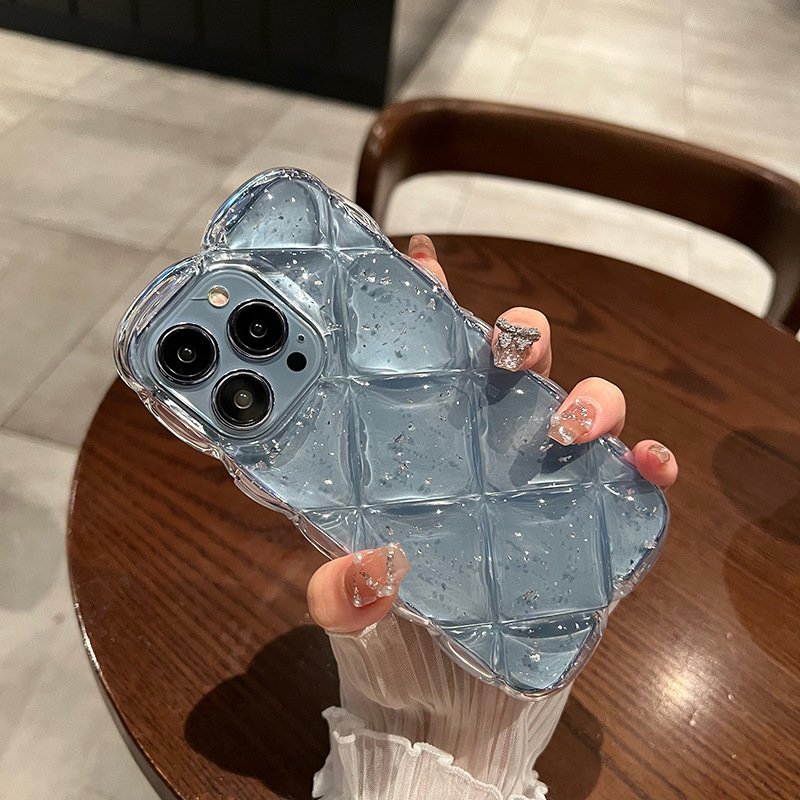3D Rhombus Silicone mobile phone cases for iphones 15 pro max 16 15 14 13 Pro 12 11
