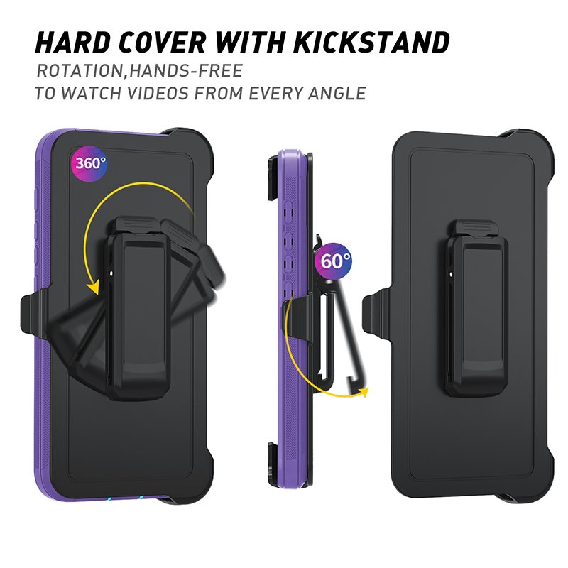 Defender Case 3 in 1 Hard PC+Soft TPU Phone Case Shockproof Screen Protector Phone Case For Moto E30 E40