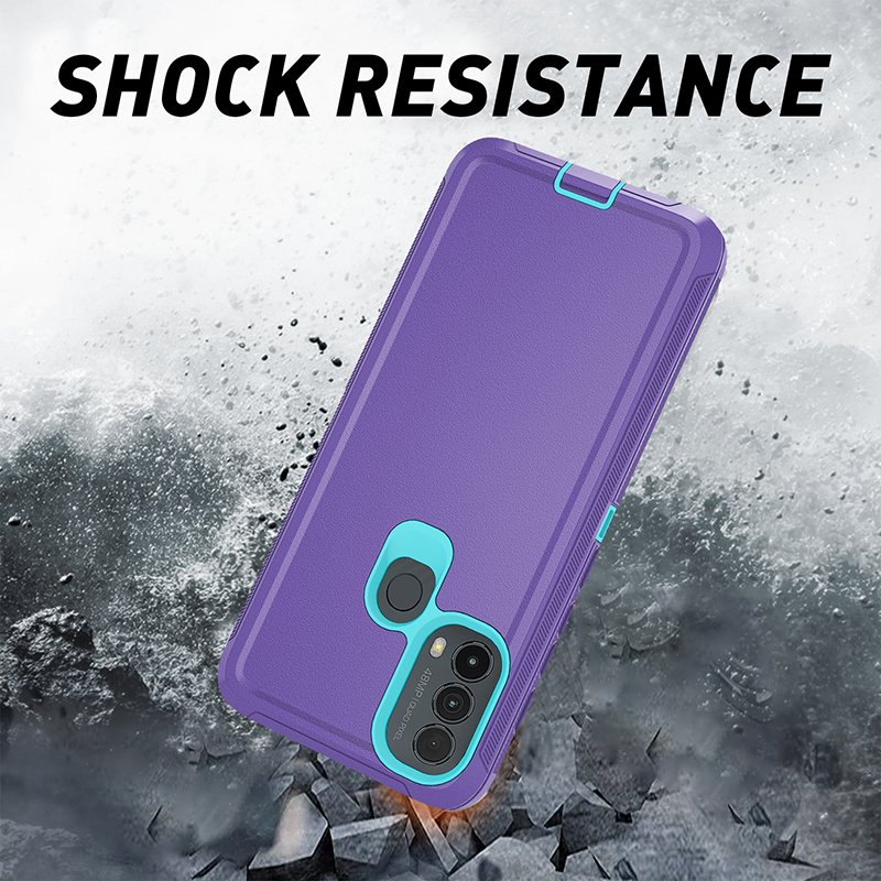 Defender Case 3 in 1 Hard PC+Soft TPU Phone Case Shockproof Screen Protector Phone Case For Moto E30 E40