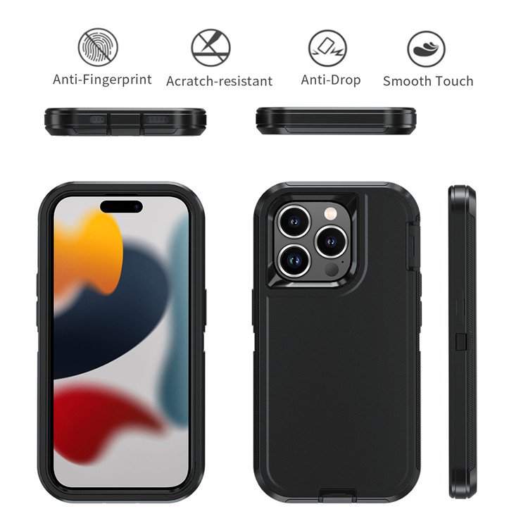 Phone case for iPhone 15 with clip belt shockproof wireless charging case for iPhone 15 pro max defender phone case