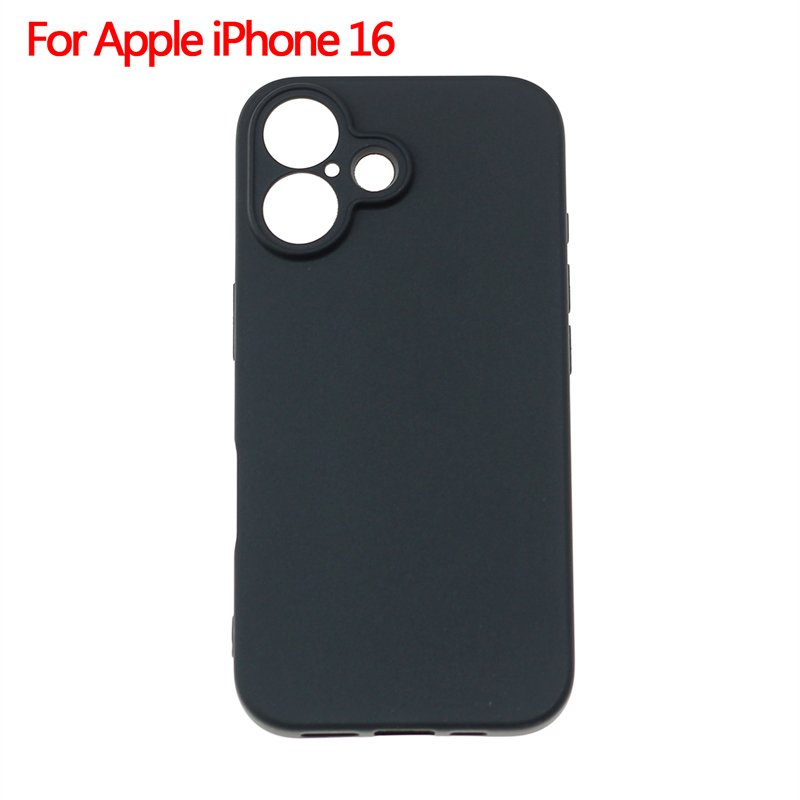 Manufacturer Wholesale Matte TPU Cases Soft Frosted Back Cover Silicone Mobile Phone Case For Apple iPhone 16 Black