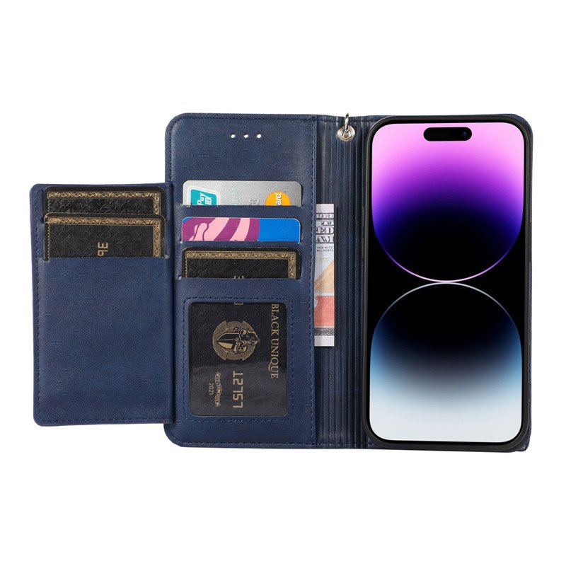 Flip Cover Leather Phone Case For Samsung Galaxy S24 S23 Ultra S22 Plus S21 FE 5G Phone Bags With Zipper Kickstand