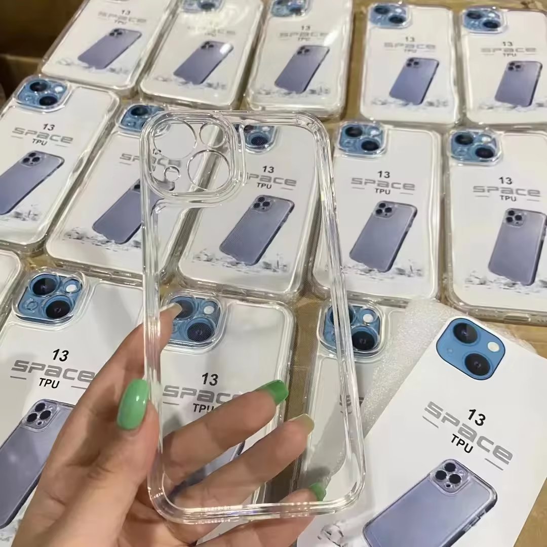 Factory Price Transparent TPU Mobile Phone Case Soft Space Case Back Cover For Phone 16 15 14 13 12 11