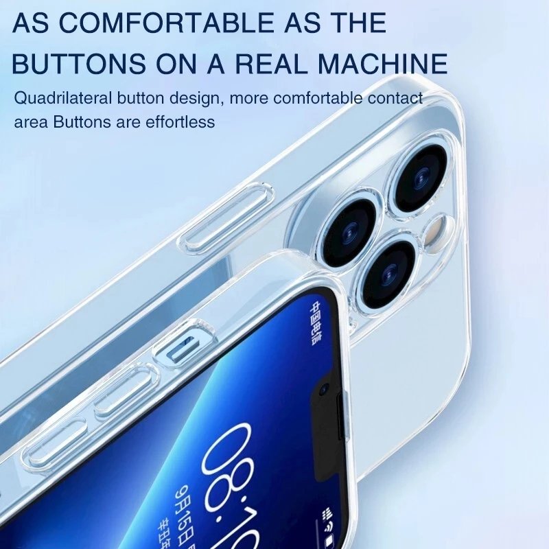 Factory Price Transparent TPU Mobile Phone Case Soft Space Case Back Cover For Phone 16 15 14 13 12 11