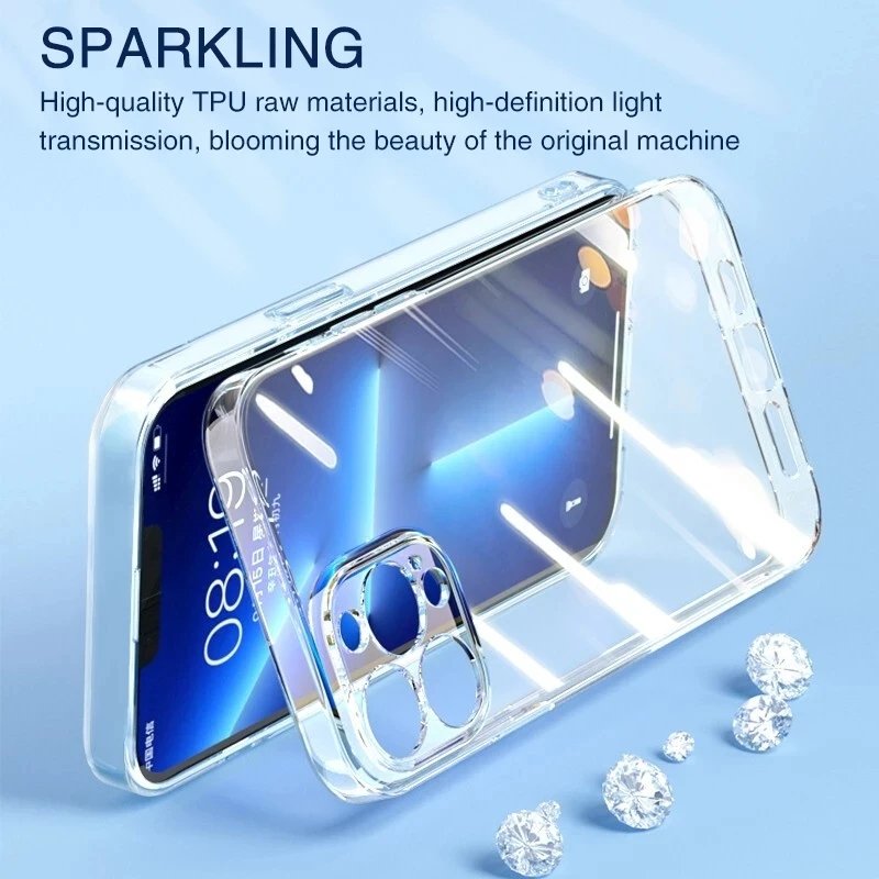 Factory Price Transparent TPU Mobile Phone Case Soft Space Case Back Cover For Phone 16 15 14 13 12 11