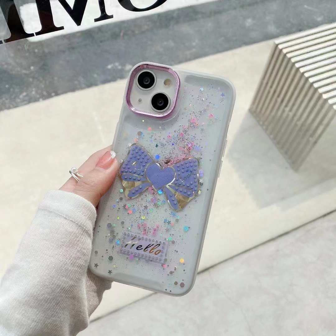 Factory Wholesale Glitter Liquid Ladies Design Mobile Phone Case Accessories Back Cover for 12 13 14 15 16 Pro Max