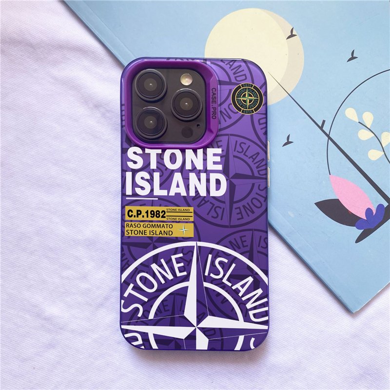 Popular fashion brand Stone Label colored silver IMD PC phone case for iphone 15 14 13 12 11 plus/pro/pro max