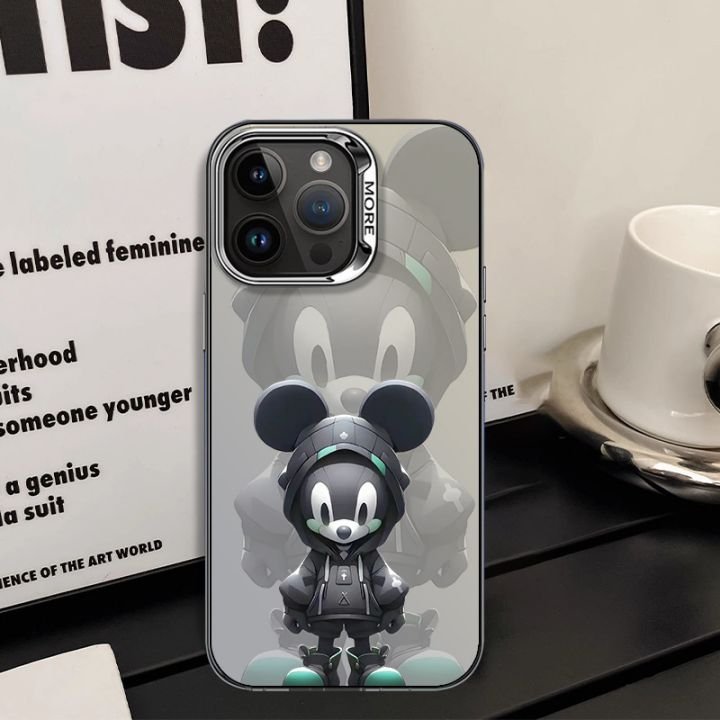 Bulk Frosted print Mickey Cute Cartoon Mobile Phone Case For iPhone 15 14 13 12 11 pro max XS XR Shockproof Protect Cover