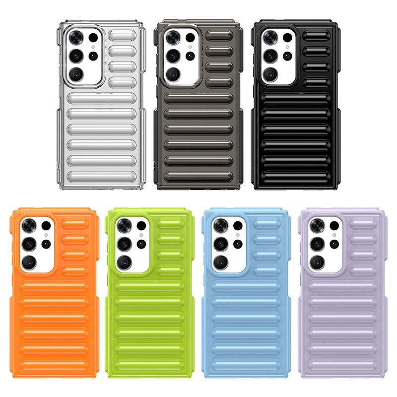 TPU Capsule Phone Case For Samsung A55 A35 A25 A15 Soft 3D Airbag Mobile Phone Case For Samsung S24 S23 Ultra