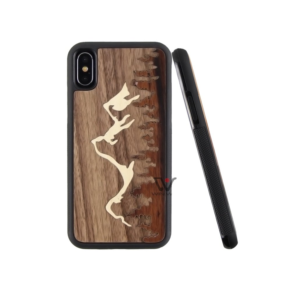 Impact Resistant Waterproof Smartphone Wood Phone Case For iPhone Cell Phone Case For Iphone 14 Pro Max