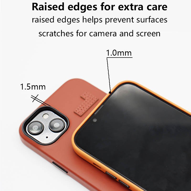 Customized fashion Nappa leather phone case die cut patch logo cover mobile phone case for iphone 15 14 13 12pro max