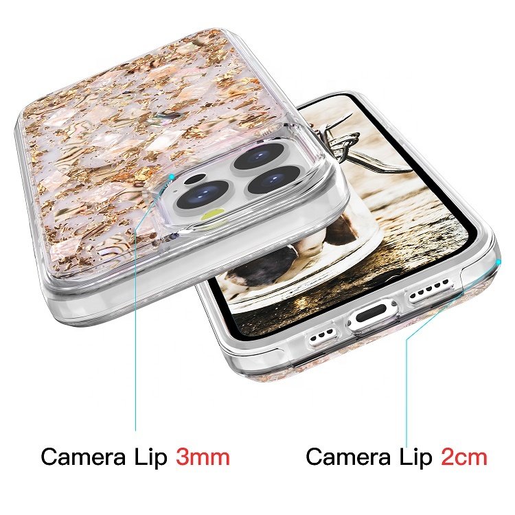 Miesherk Mobile Phone Case for 6.1 inch iPhone 13 Pro PC+TPU Shockproof Phone Cover for iPhone 13 Pro