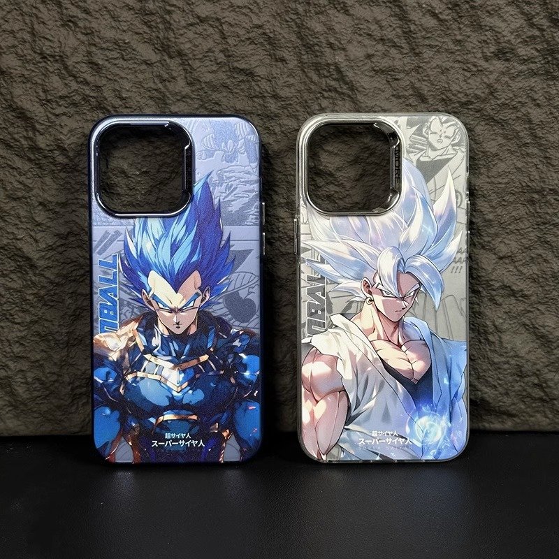 Cartoon Anime One Piece Luffy Zoro Laser IMD Mobile Phone Case for iphone 14 13 12 11 promax Kakashi Saiyan shockproof Cover