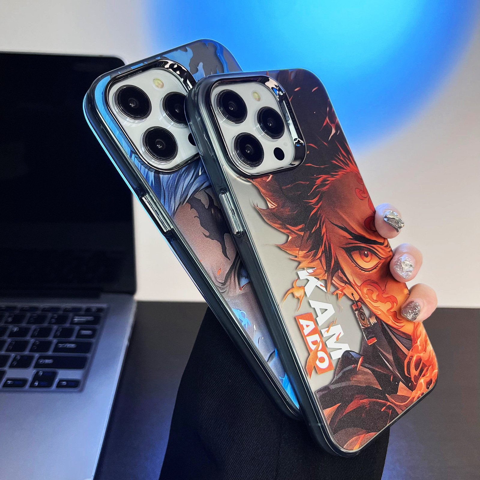 Cartoon Anime One Piece Luffy Zoro Laser IMD Mobile Phone Case for iphone 14 13 12 11 promax Kakashi Saiyan shockproof Cover