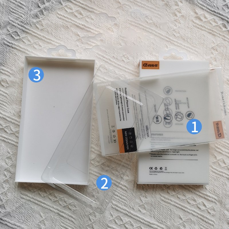 Wholesale Custom Clear Mobile Phone Case Retail Box Packaging Cell Phone Cover Packing Box for iPhone 16 15 For Samsung
