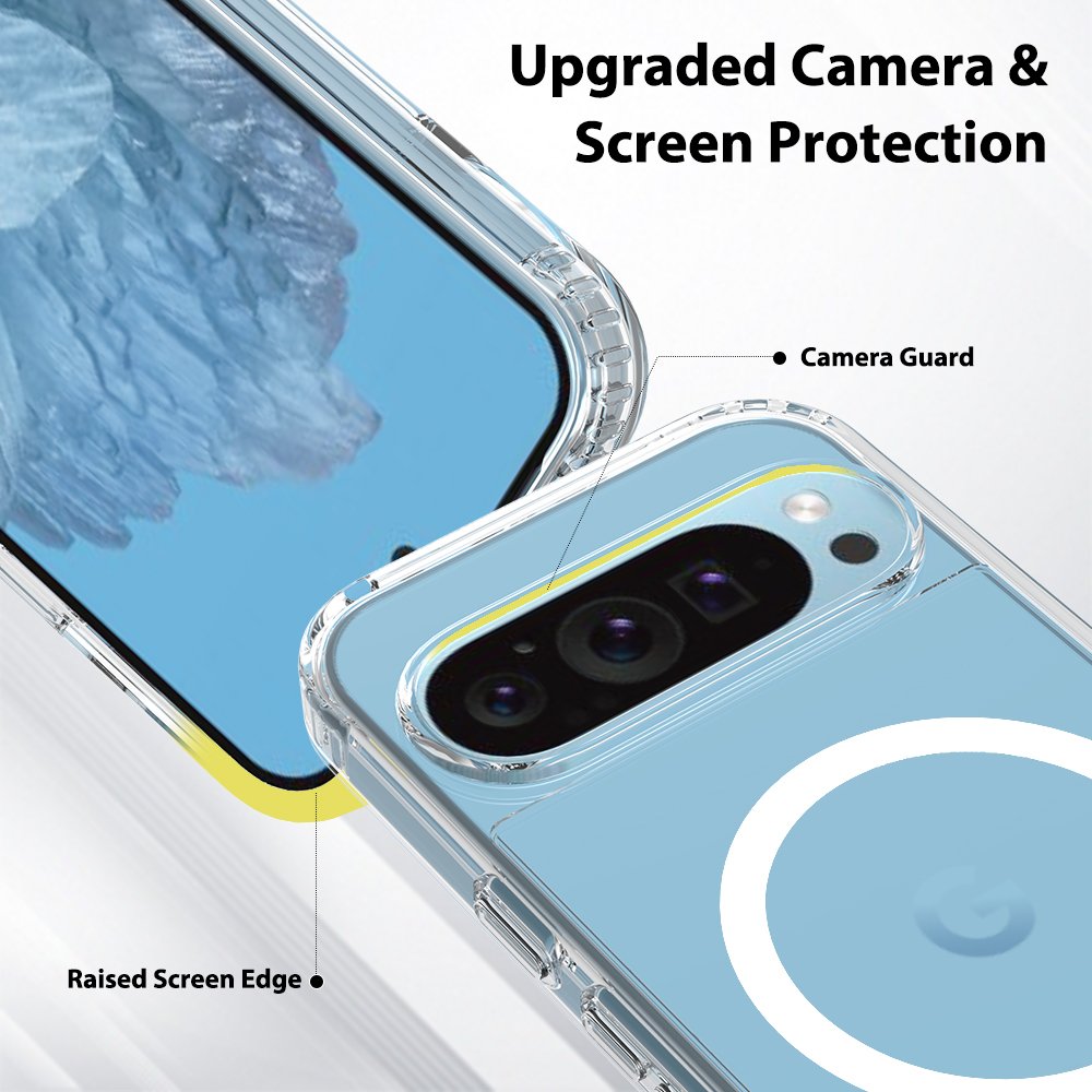 Bulk Wholesale Magnetic Clear Shockproof Mobile Phone Case for Google Pixel 9 Pro