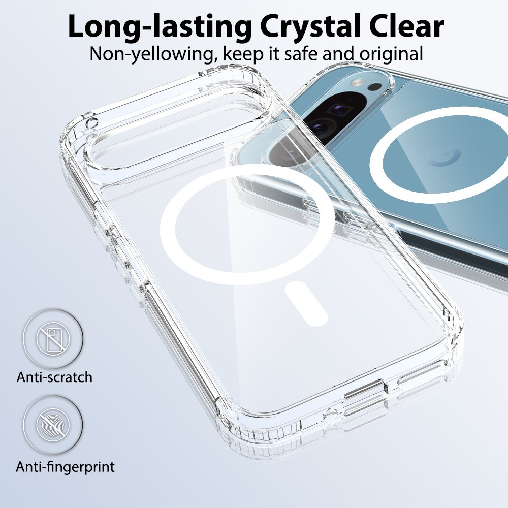 Bulk Wholesale Magnetic Clear Shockproof Mobile Phone Case for Google Pixel 9 Pro
