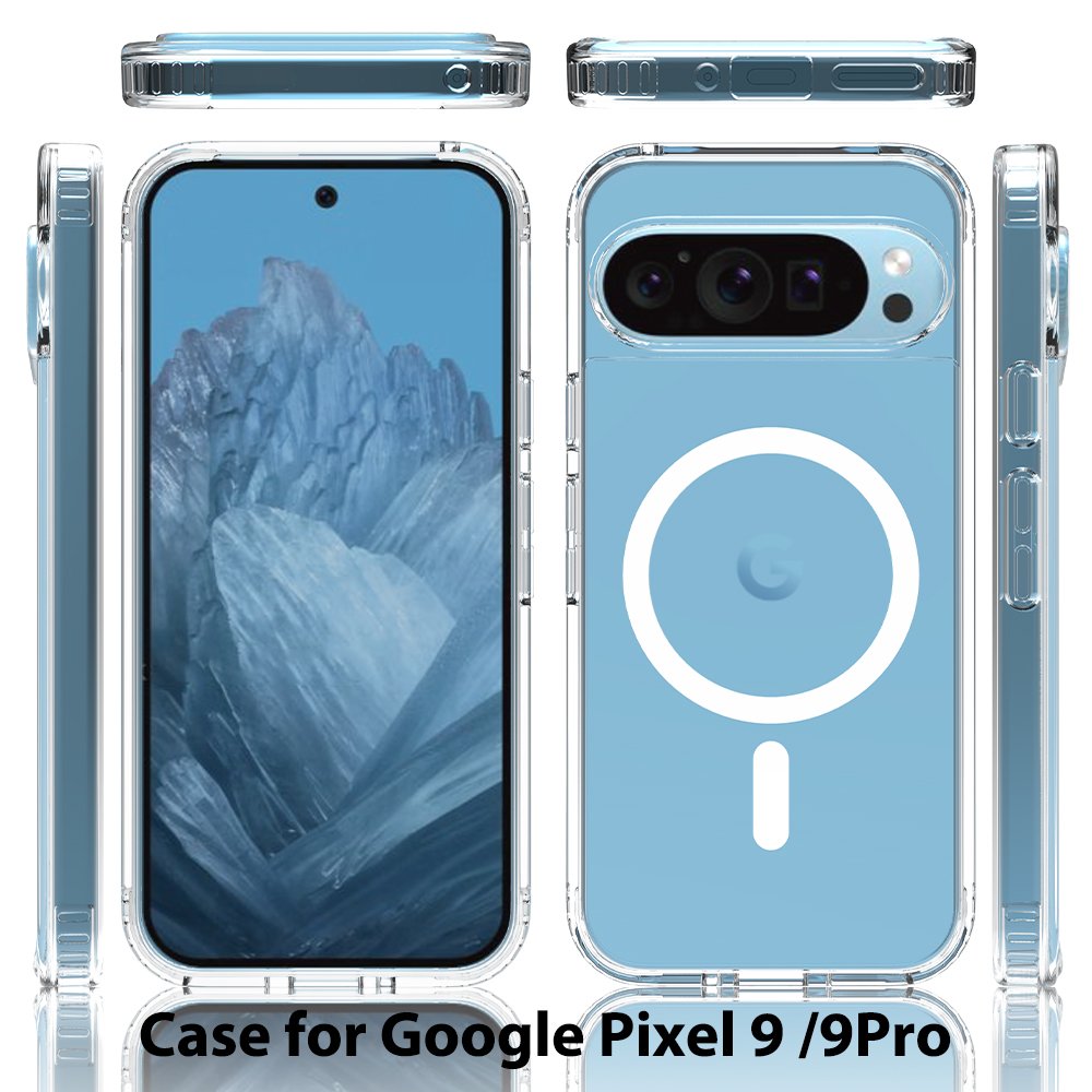 Bulk Wholesale Magnetic Clear Shockproof Mobile Phone Case for Google Pixel 9 Pro