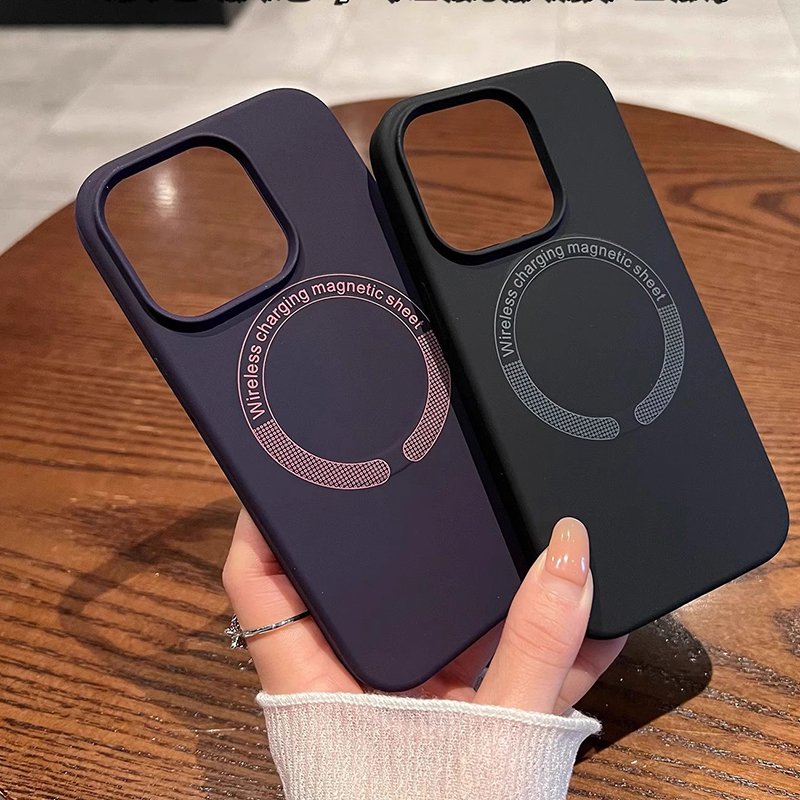 Magnetic Suction Wireless Charging Protective Cover for iPhone 15 14 16 Pro max Official Liquid Silicone Mobile Phone Cases