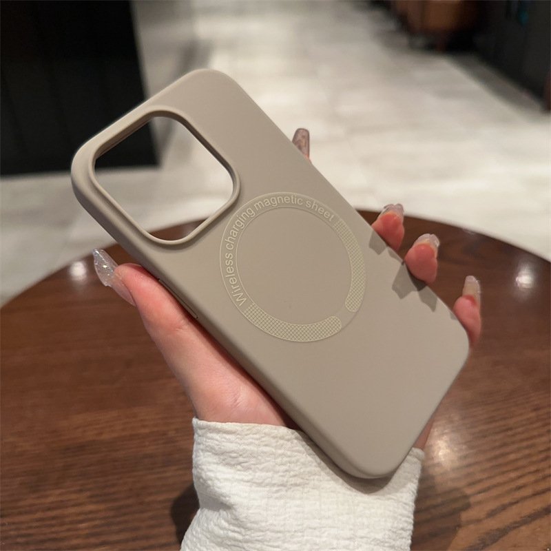 Magnetic Suction Wireless Charging Protective Cover for iPhone 15 14 16 Pro max Official Liquid Silicone Mobile Phone Cases
