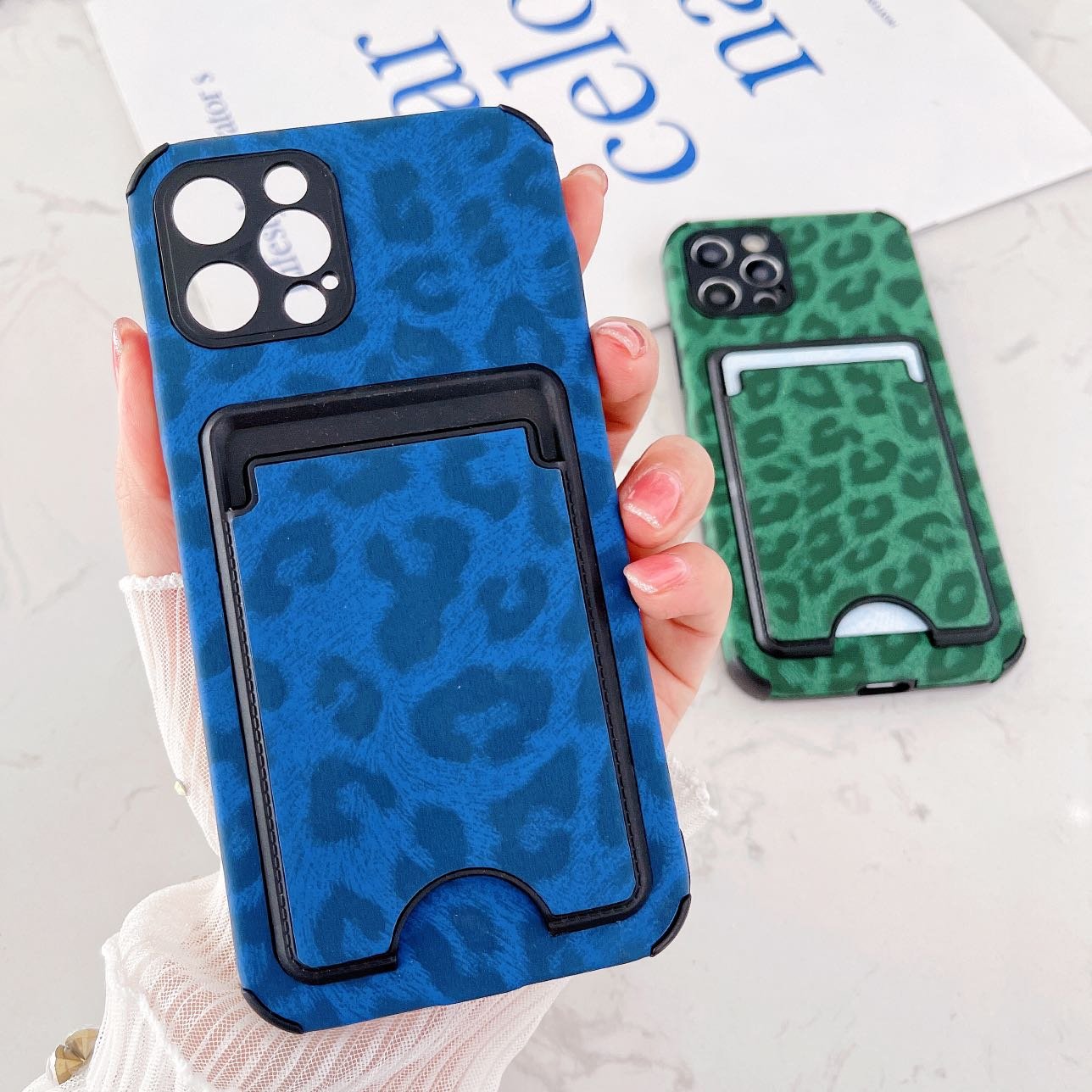 Manufacture Factory Supply Colorful Credit Card Slot Leather Mobile Phone Case Back Cover For Iphone 11 12 13 14 Pro Max