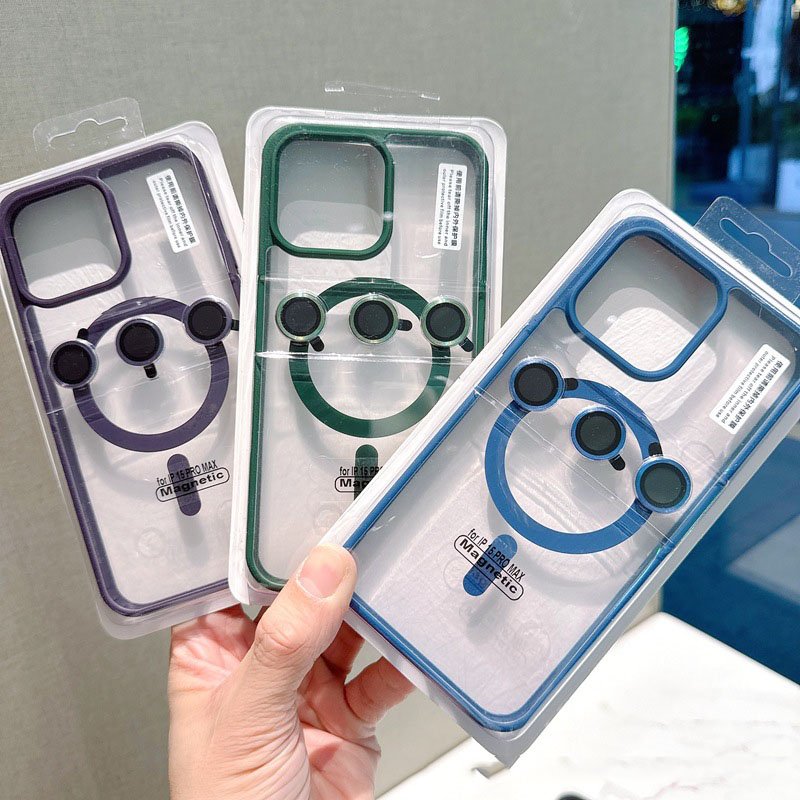 Retail Package with Camera Glass Lens Mobile Phone Cases for iPhone 15 14 13 12 11 16 pro max Acrylic Hard Back Cover