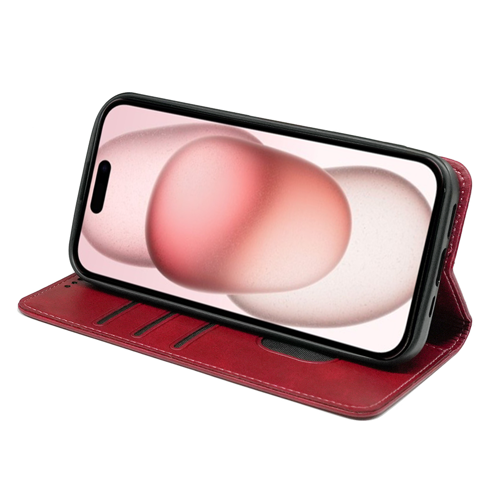 Wholesale Leather Bag Wallet Mobile Phone Case For iPhone 14 Plus 15 16 Pro Max with Magnetic Silicone Card Holder Flip Cover