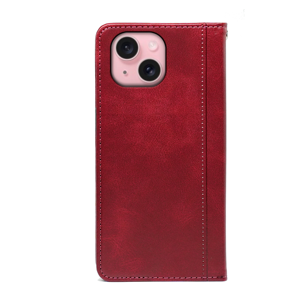 Wholesale Leather Bag Wallet Mobile Phone Case For iPhone 14 Plus 15 16 Pro Max with Magnetic Silicone Card Holder Flip Cover