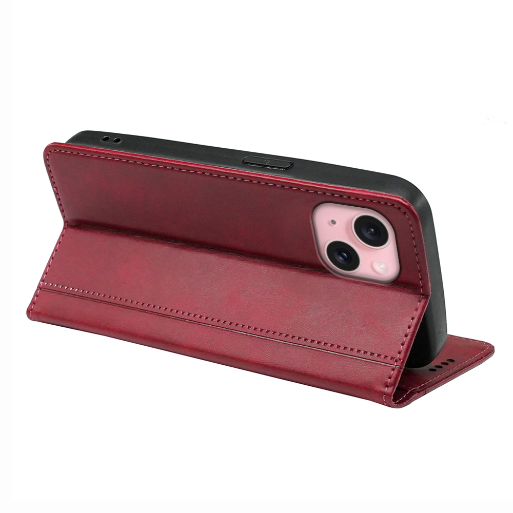 Wholesale Leather Bag Wallet Mobile Phone Case For iPhone 14 Plus 15 16 Pro Max with Magnetic Silicone Card Holder Flip Cover