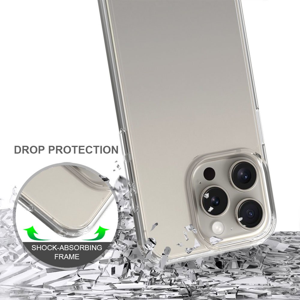 Hot Selling Shockproof Anti Scratch Clear Phone Cases For iPhone 15 Pro Transparent crystal Hard Acrylic TPU Case