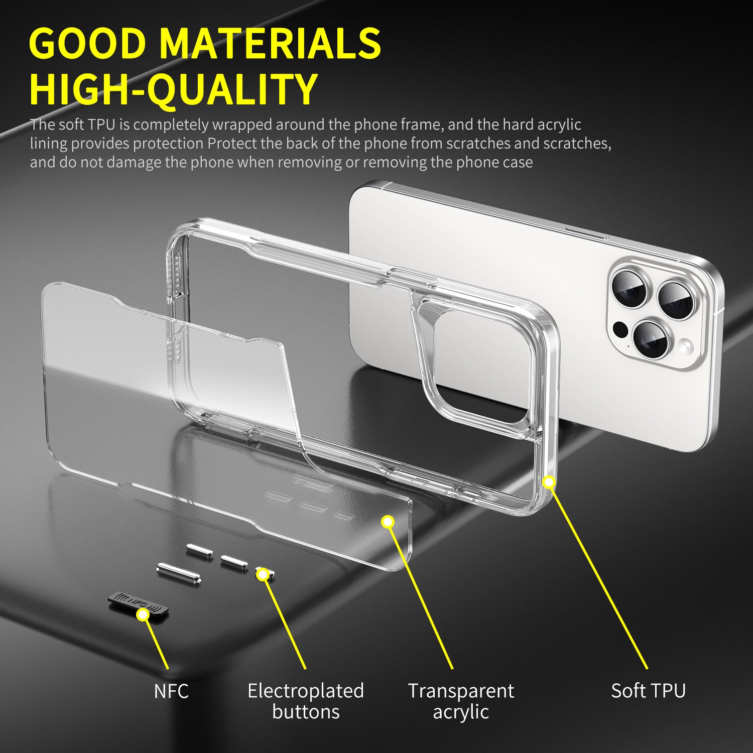 Luxury Clear Phone Case for iPhone 16 15 14 13 12 Pro New Mobile Phone Case for iPhone15 Pro Max