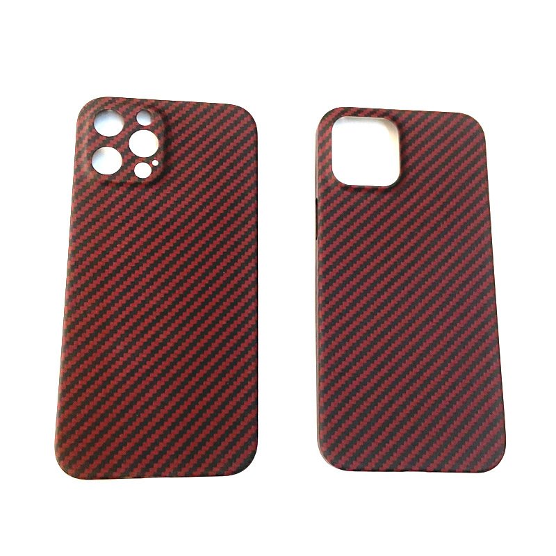Carbon Fiber Texture Cell Phone Cover Aramid Fiber Mobile Phone Case For Iphone 14 / 14 Pro / 14 Pro max