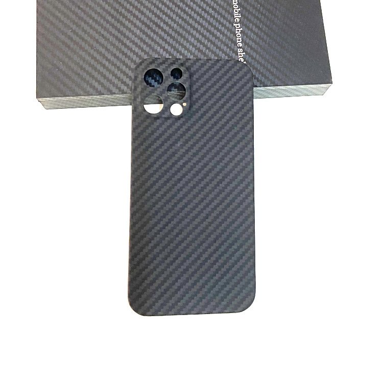 Carbon Fiber Texture Cell Phone Cover Aramid Fiber Mobile Phone Case For Iphone 14 / 14 Pro / 14 Pro max