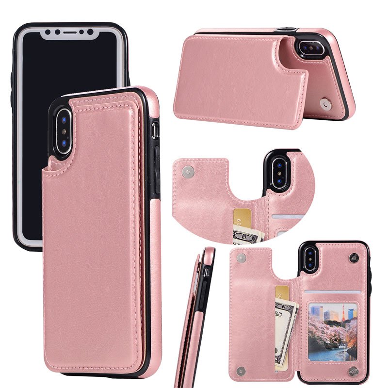 2024 Luxury Design for iPhone 13 12 11 Card Slots Wallet Back Cover Flip PU Leather Mobile Phone Case for iPhone 14 15 16