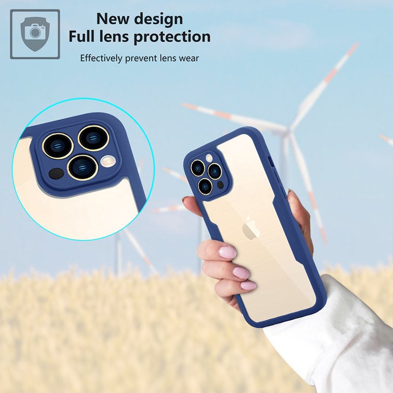 Wholesale Double Sided 360 Full Protection Transparent Phone Case for iPhone 13 Pro Mobile Phone Cover with Screen Protector